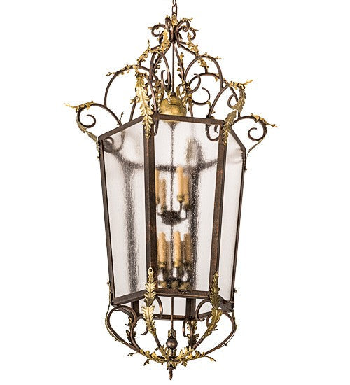 2nd Ave Lighting Elisa 35" Pendant in Light Tobacco and Antique Gold Finish