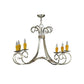 2nd Ave Lighting Elon 34.5" Wide 6 Light Chandelier in Brushed Nickel Finish