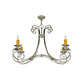 2nd Ave Lighting Elon 34.5" Wide 6 Light Chandelier in Brushed Nickel Finish