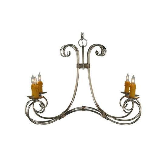 2nd Ave Lighting Elon 34.5" Wide 6 Light Chandelier in Brushed Nickel Finish