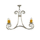 2nd Ave Lighting Elon 34.5" Wide 6 Light Chandelier in Brushed Nickel Finish