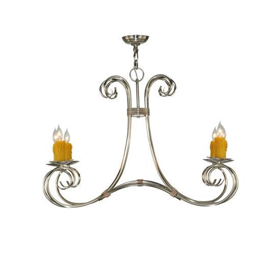 2nd Ave Lighting Elon 34.5" Wide 6 Light Chandelier in Brushed Nickel Finish