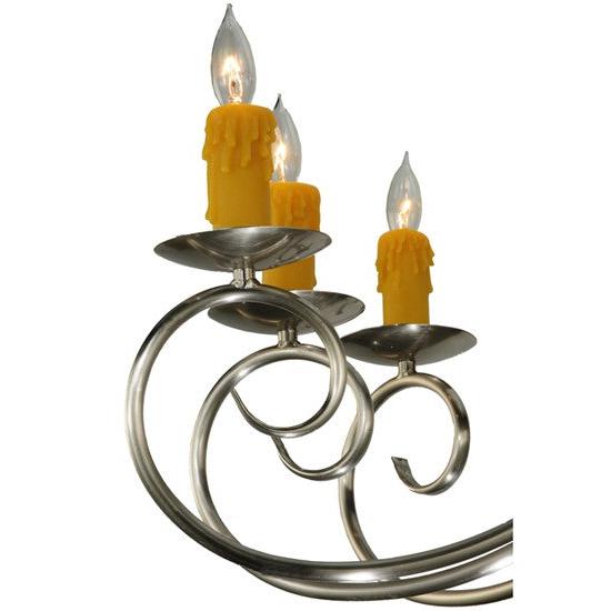 2nd Ave Lighting Elon 34.5" Wide 6 Light Chandelier in Brushed Nickel Finish
