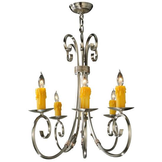 2nd Ave Lighting Elon 34.5" Wide 6 Light Chandelier in Brushed Nickel Finish