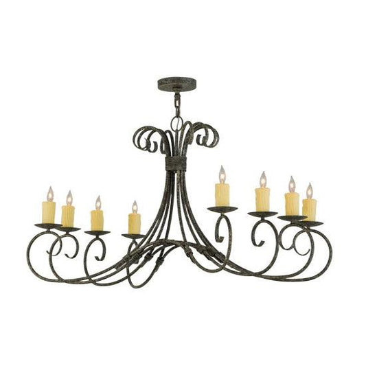 2nd Ave Lighting Elon 48" Oblong Chandelier in Blackwash Finish