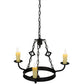 2nd Ave Lighting Elvita 24" 3-Light Blackwash Chandelier