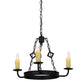 2nd Ave Lighting Elvita 24" 3-Light Blackwash Chandelier