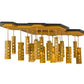 2nd Ave Lighting Emmentaler 51" Long 20 LT Oblong Pendant in Anodized Gold Finish