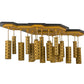 2nd Ave Lighting Emmentaler 51" Long 20 LT Oblong Pendant in Anodized Gold Finish