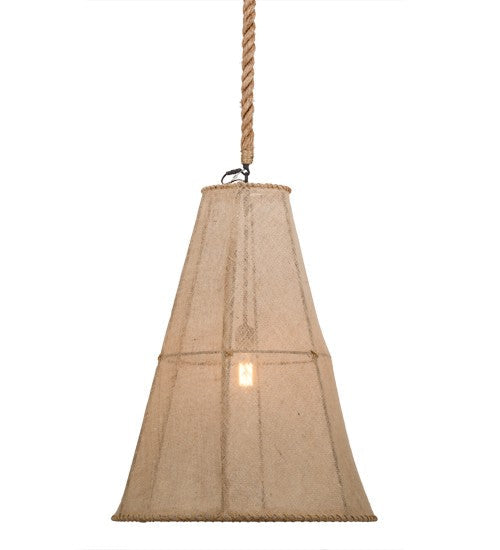 2nd Ave Lighting Empire 24" Wide Textrene Pendant With Satin Black Finish
