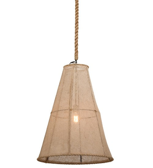 2nd Ave Lighting Empire 24" Wide Textrene Pendant With Satin Black Finish