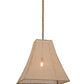 2nd Ave Lighting Empire 28" Square Bell Textrene Pendant With Solar Black Finish