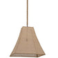 2nd Ave Lighting Empire 28" Square Bell Textrene Pendant With Solar Black Finish