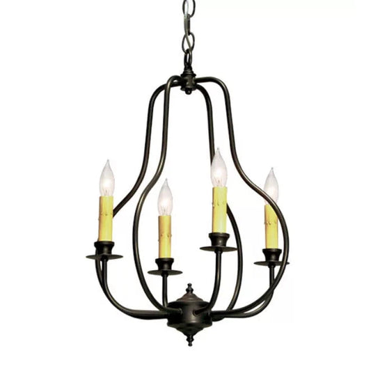 2nd Ave Lighting Epare 15" 4-Light Blackwas Chandelier