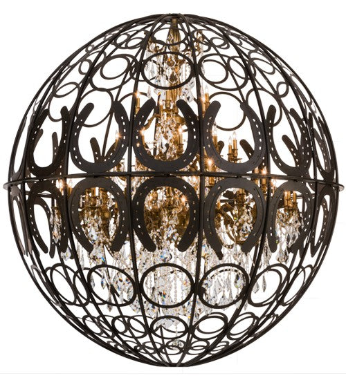 2nd Ave Lighting Equestriana 70" Wide Crystal Chandelier in Oil Rubbed Bronze