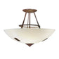 2nd Ave Lighting Essence 18" Whitestone Idalight Shade Cafe Noir Semi-Flush Mount Lighting