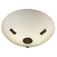 2nd Ave Lighting Essence 18" Whitestone Idalight Shade Cafe Noir Semi-Flush Mount Lighting
