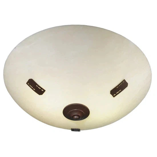 2nd Ave Lighting Essence 18" Whitestone Idalight Shade Cafe Noir Semi-Flush Mount Lighting
