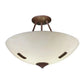2nd Ave Lighting Essence 18" Whitestone Idalight Shade Cafe Noir Semi-Flush Mount Lighting