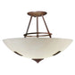 2nd Ave Lighting Essence 18" Whitestone Idalight Shade Cafe Noir Semi-Flush Mount Lighting