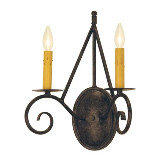 2nd Ave Lighting Estrella 12" 2-Light Smoke Wall Sconce