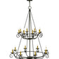 2nd Ave Lighting Estrella 45" Wide 16 LT Two Tier Chandelier in Antique Iron Gate Finish