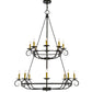 2nd Ave Lighting Estrella 45" Wide 16 LT Two Tier Chandelier in Antique Iron Gate Finish