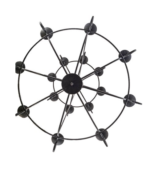 2nd Ave Lighting Estrella 45" Wide 16 LT Two Tier Chandelier in Antique Iron Gate Finish