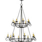 2nd Ave Lighting Estrella 45" Wide 16 LT Two Tier Chandelier in Antique Iron Gate Finish