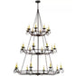 2nd Ave Lighting Estrella 60" 24-Light Three Tier Gilded Tobacco Chandelier