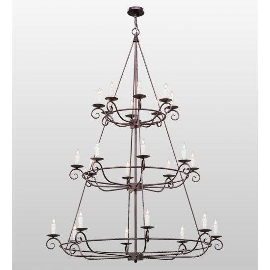 2nd Ave Lighting Estrella 60" Wide 24 LT Three Tier Chandelier in Mahogany Bronze
