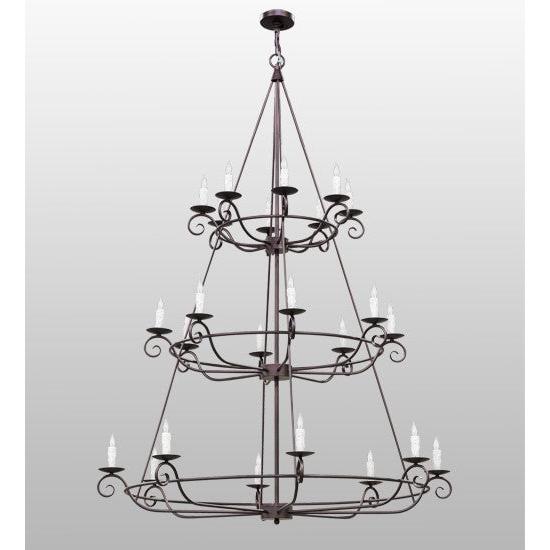 2nd Ave Lighting Estrella 60" Wide 24 LT Three Tier Chandelier in Mahogany Bronze