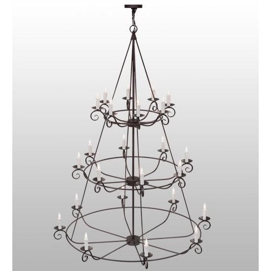 2nd Ave Lighting Estrella 60" Wide 24 LT Three Tier Chandelier in Mahogany Bronze