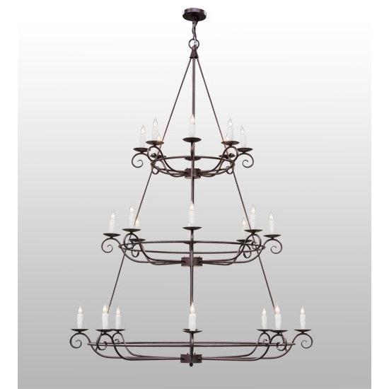 2nd Ave Lighting Estrella 60" Wide 24 LT Three Tier Chandelier in Mahogany Bronze