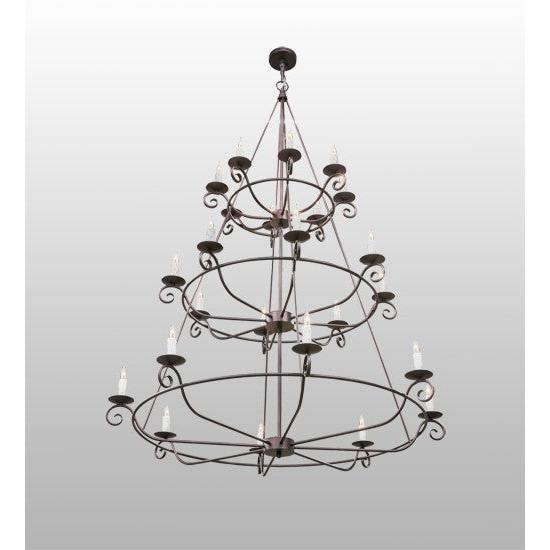 2nd Ave Lighting Estrella 60" Wide 24 LT Three Tier Chandelier in Mahogany Bronze