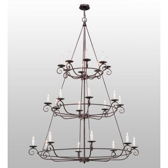 2nd Ave Lighting Estrella 60" Wide 24 LT Three Tier Chandelier in Mahogany Bronze