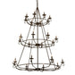 2nd Ave Lighting Estrella 60" Wide 24 Light Three Tier Chandelier in Timeless Bronze Finish