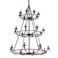 2nd Ave Lighting Estrella 60" Wide 24 Light Three Tier Chandelier in Timeless Bronze Finish