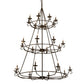 2nd Ave Lighting Estrella 60" Wide 24 Light Three Tier Chandelier in Timeless Bronze Finish