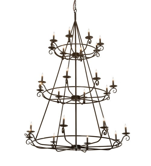 2nd Ave Lighting Estrella 60" Wide 24 Light Three Tier Chandelier in Timeless Bronze Finish
