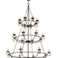 2nd Ave Lighting Estrella 60" Wide Three Tier 24 Light Chandelier in Delmonico Bronze