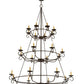 2nd Ave Lighting Estrella 60" Wide Three Tier 24 Light Chandelier in Delmonico Bronze