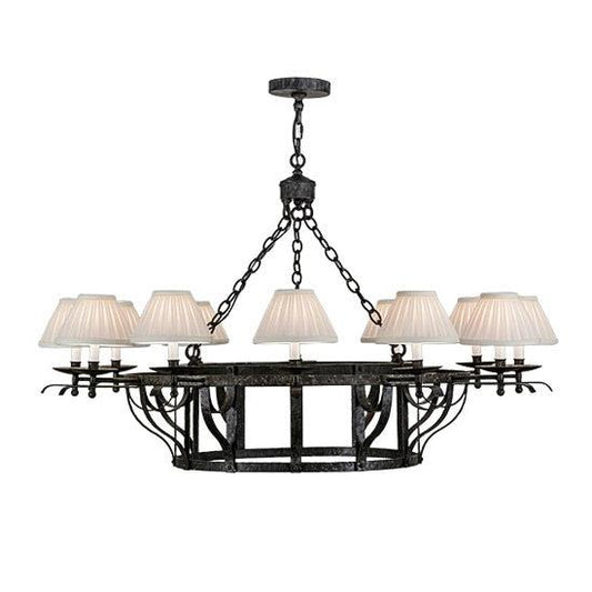 2nd Ave Lighting Ethel 52" Wide 12 LT Chandelier in Antique Iron Gate Finish