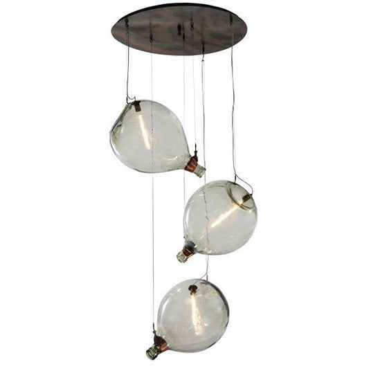 2nd Ave Lighting Euri Tanta 40" Wide Pouring 3 LT Cascading Pendant With Vintage Copper Finish