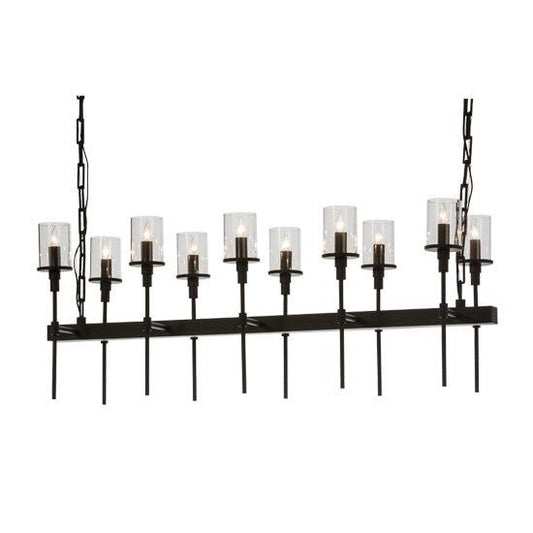 2nd Ave Lighting Fantasy 42" Long 10 Light Oblong Chandelier in Oil Rubbed Bronze Finish