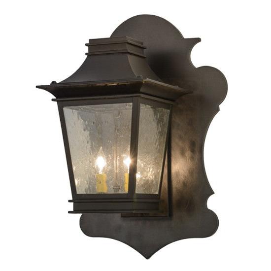 2nd Ave Lighting Fanucchi 18" Wide Lantern Wall Sconce in Timeless Bronze