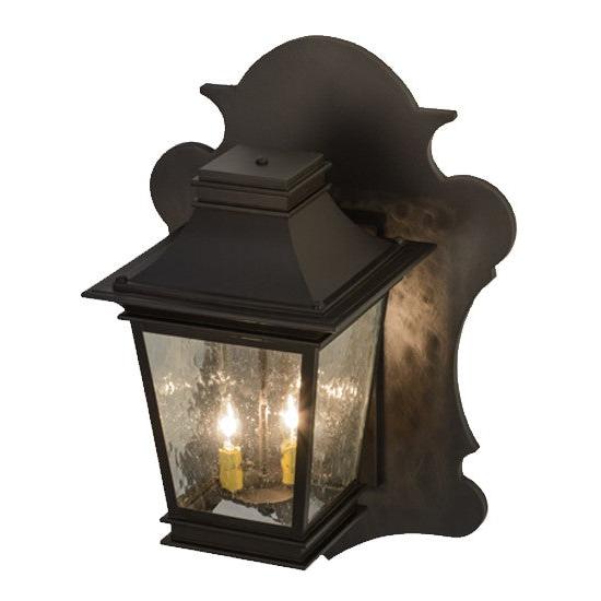 2nd Ave Lighting Fanucchi 18" Wide Lantern Wall Sconce in Timeless Bronze