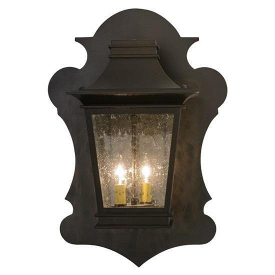 2nd Ave Lighting Fanucchi 18" Wide Lantern Wall Sconce in Timeless Bronze