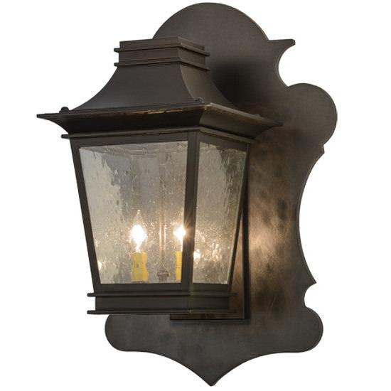 2nd Ave Lighting Fanucchi 18" Wide Lantern Wall Sconce in Timeless Bronze