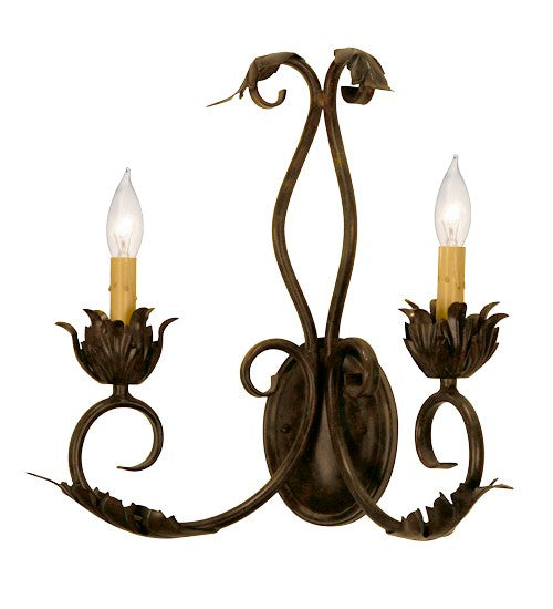 2nd Ave Lighting Felicia 16" Wide 2 Light Wall Sconce in French Bronze